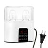Electric Baby Milk Bottle Warmer fit for 2 Bottle Fast Milk Warmer Formula Warmer with 4 Heating Modes Adjustable Temperature Display Screen 24H Therm