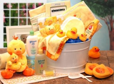 Bath Time Baby New Baby Basket-Pink (Lg)