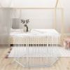 6-Panel Metal Baby Playpen Fireplace Safety Fence w/ Walk-Through Door in 2 Directions, 5-in-1 Extra Wide Barrier Gate for Indoor Baby/ Pet /Christmas