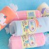 [White Whale - Yellow] Embroidered Applique Coral Fleece Baby Throw Blanket (29.5 by 39.4 inches)