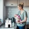 Electric Baby Milk Bottle Warmer fit for 2 Bottle Fast Milk Warmer Formula Warmer with 4 Heating Modes Adjustable Temperature Display Screen 24H Therm