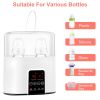 Electric Baby Milk Bottle Warmer fit for 2 Bottle Fast Milk Warmer Formula Warmer with 4 Heating Modes Adjustable Temperature Display Screen 24H Therm