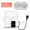 Electric Baby Milk Bottle Warmer fit for 2 Bottle Fast Milk Warmer Formula Warmer with 4 Heating Modes Adjustable Temperature Display Screen 24H Therm