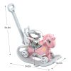 Rocking Horse for Toddlers, Balance Bike Ride On Toys with Push Handle, Backrest and Balance Board for Baby Girl and Boy, Unicorn Kids Pink Color