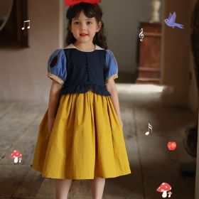 Fashionable And Stylish Snow White Dress (Option: Yellow-80cm)