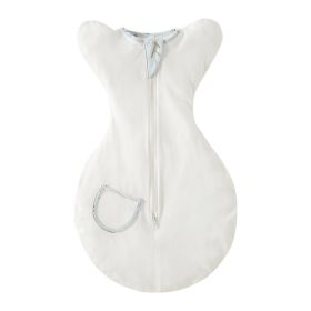 New Baby Swaddling Sleeping Bag (Option: White-S)