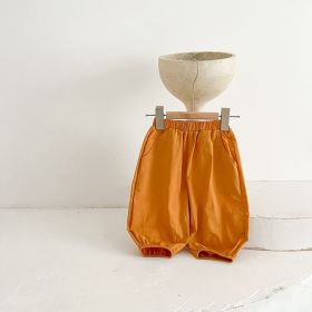 Floral Dress Loose Puff Sleeves Baby (Option: Ginger Trousers-66cm)