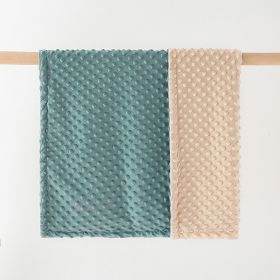 Baby Blanket For Girls Super Soft Double Layer With Dotted Backing Soft Baby Blanket With Dotted Backing Newborn Nursery Swaddling Blankets Infants Bo (Color: Blue)