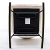 36.6 Inch Soft Seating Patchwork Accent Rocking Chair With Solid Wood Armrest And Feet