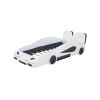 Twin Size Race Car-Shaped Platform Bed with Wheels