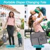 Baby Nappy Diaper Bag with 14 Pockets 2 Burp Cloths Multifunctional Diaper Changing Tote Bag with Adjustable Messenger Strap Pacifier Case Diaper Shou