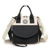 Baby Nappy Diaper Bag with 6 Pockets Burp Cloth Adjustable Shoulder Strap Detachable Small Bag Multifunctional Diaper Changing Bag with 2 Insulated Po