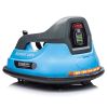 12V ride on bumper car for kids,1.5-5 Years Old,Baby Bumping Toy Gifts W/Remote Control, LED Lights, Bluetooth & 360 Degree Spin, Vehicle body with an