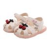 Summer Baby Sandals for Girls Cherry Closed Toe Toddler Infant Kids Princess Walkers Baby Little Girls Shoes Sandals Size 15-30