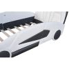 Twin Size Race Car-Shaped Platform Bed with Wheels