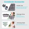 Baby Nappy Diaper Bag with 14 Pockets 2 Burp Cloths Multifunctional Diaper Changing Tote Bag with Adjustable Messenger Strap Pacifier Case Diaper Shou