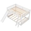 Full over Full Bunk Bed with Convertible Slide and Ladder