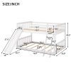 Full over Full Bunk Bed with Convertible Slide and Ladder